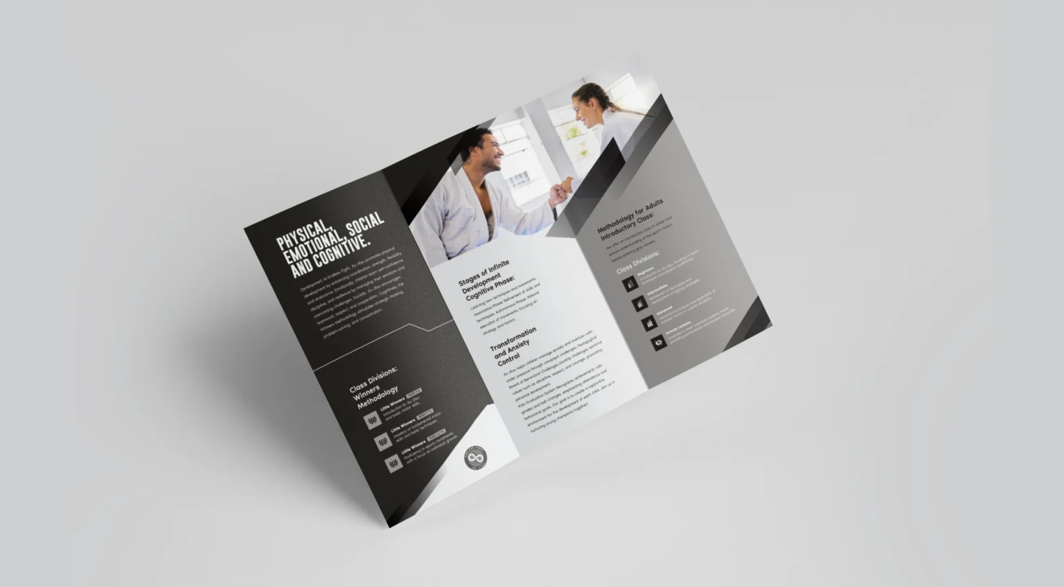 Endless Fight Jiu Jitsu printed booklet brand application