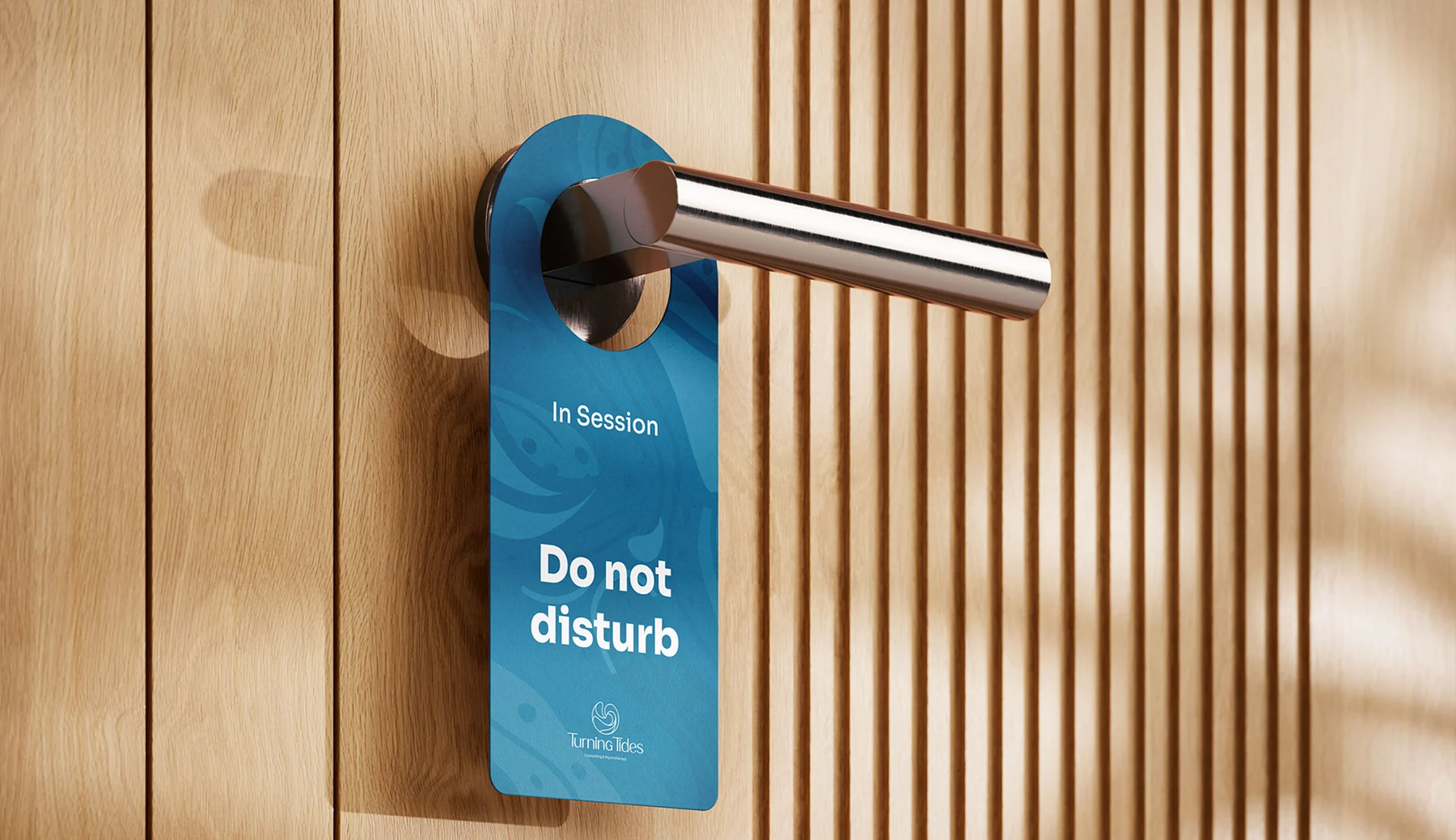 Turning Tides door hanger design