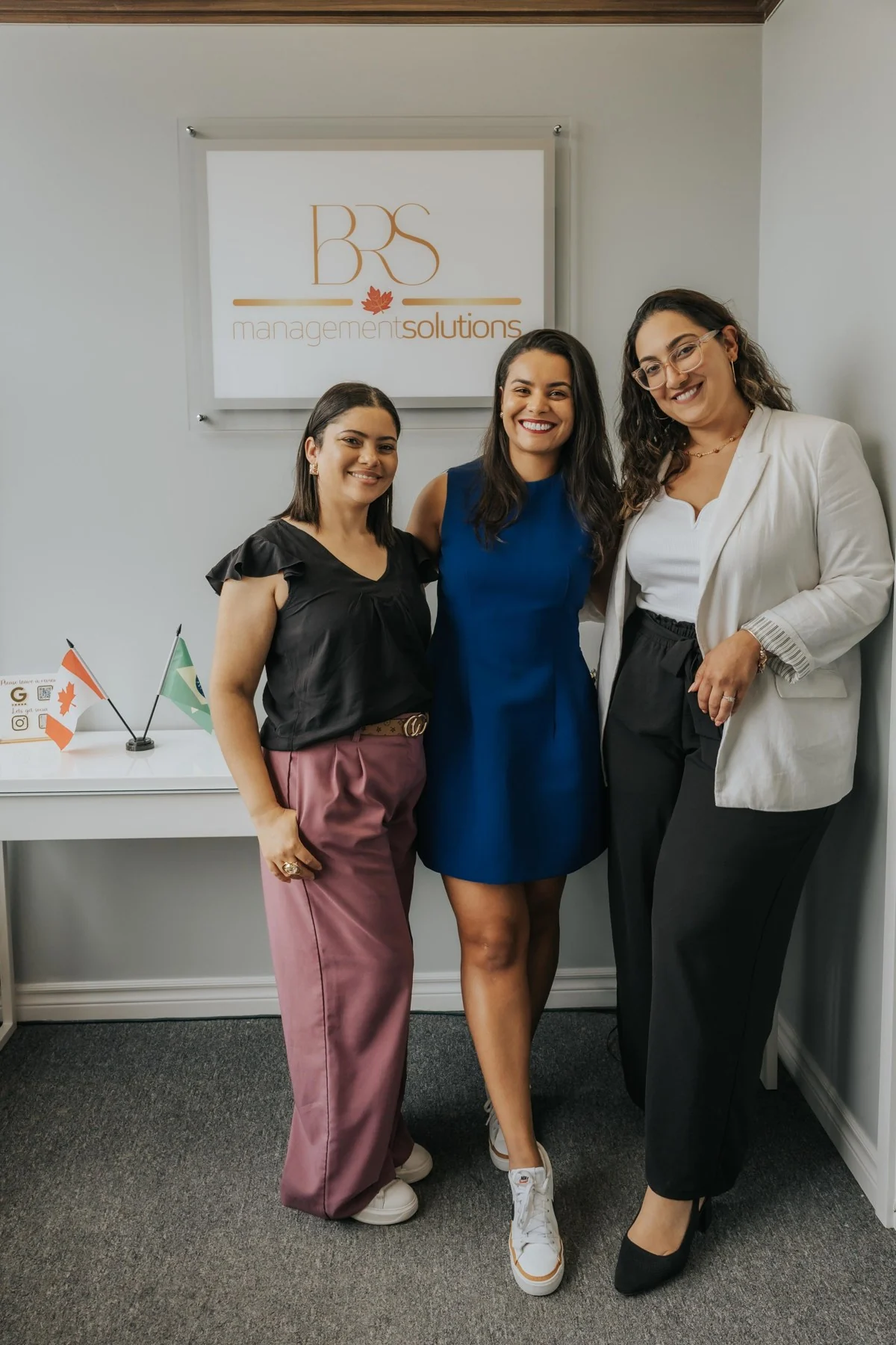 Renata with Jéssica and Sunamy, the founders of BRS