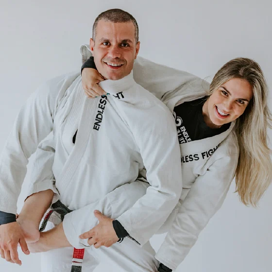 Vanessa and Leo, founders of Endless Fight Jiu Jitsu