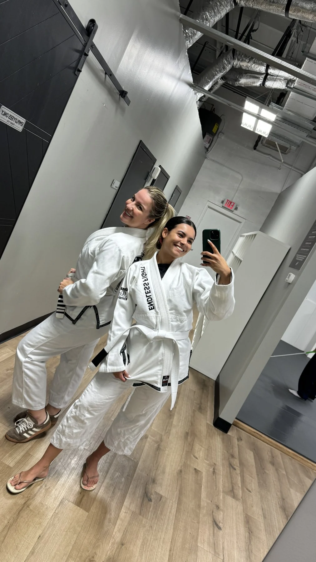 Renata with Vanessa, co-founder of Endless Fight Jiu Jitsu