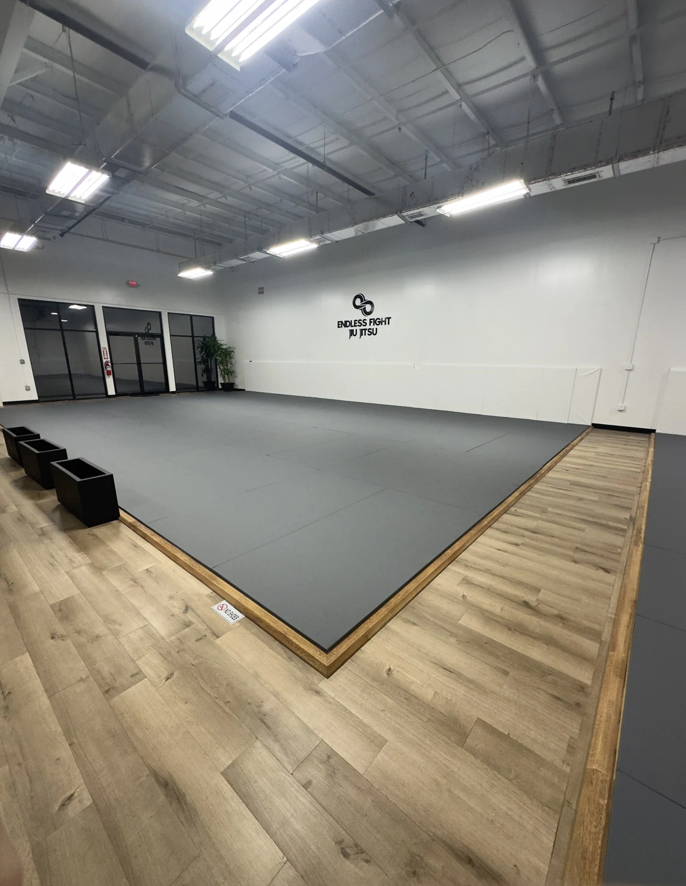 The training space, ready for the next class